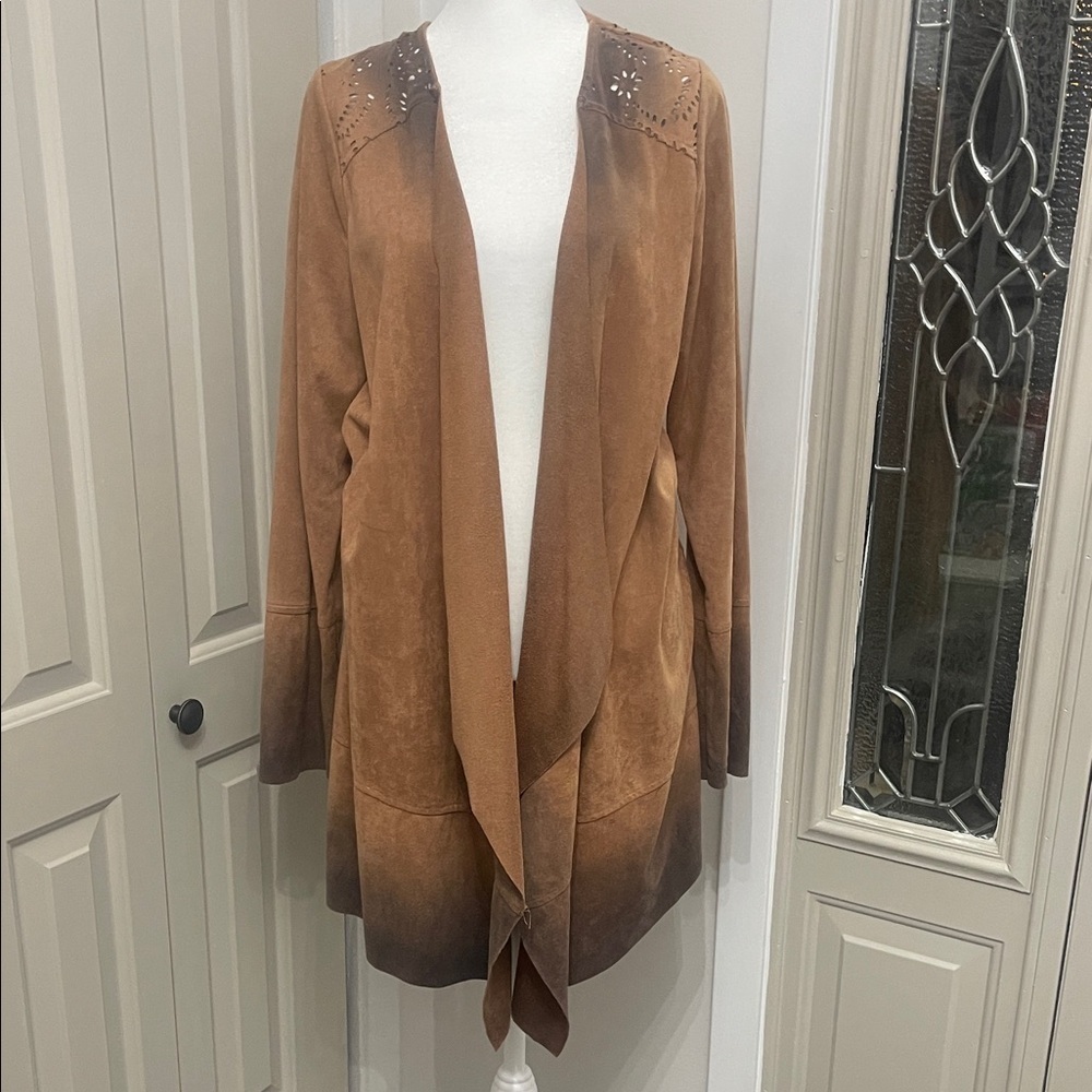 Love Riche Brown Ombre Cape Jacket - Picture 2 of 14